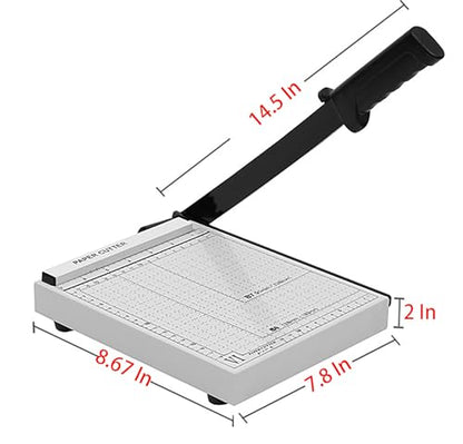 A5 Paper Cutter, 8.67 in x 7.8 in 12 Sheets Capacity Paper Trimmer for Coupon, Label, Cardstock, and Scrapbooking Craft for Office and Home (A5) - size: A5