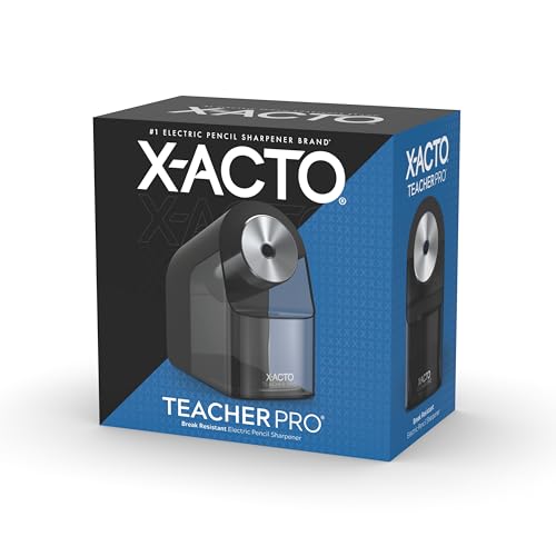 X-ACTO Teacher Pro 전동 연필깎이, 튼튼함, 블랙, 1개 - 학교, 교실 필수품