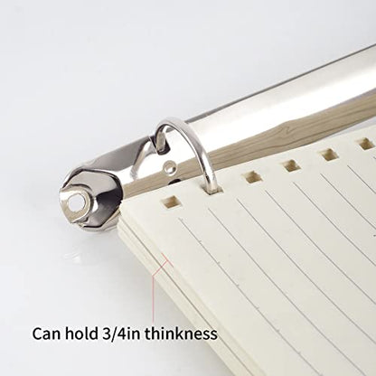 4 Pieces Letter Size Ring Binder Mechanism Replacement Kit Metal 3-Ring Binders Ring Loose Leaf Binding Spines Combs for Binder Organizers (4)