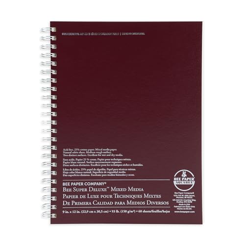 Bee Paper - 11"x 14" Super Deluxe Mixed Media Sketching Pad, 60 Sheets - size: 11-inch x 14-inch, 60 Sheet Wire Bound Pad