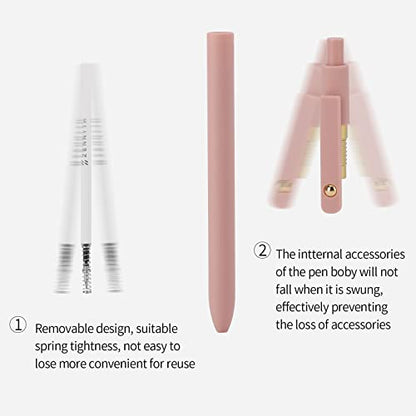 Ddaowanx Gel Pens Set,12 Pcs 0.5mm Retractable Quick Dry Black Ink Pens | Fine Point Smooth Writing Pens for Journaling,Cute Office School Supplies,Gifts for Women - color: 12 Pcs Morandi-Black Ink