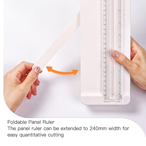 Paper Cutter Portable Paper Trimmer Cutter 4 in 1 Paper Trimmer Scrapbooking Tool Paper Trimmer with 45 to 90 Degree Angle Measuring (Rose) - color: Rose