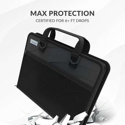 UZBL 11-11.6 Inch Zip Lite Always-on Chromebook Protective Hard Case with Accessory Pouch & Shoulder Strap - size: 1 Pack
