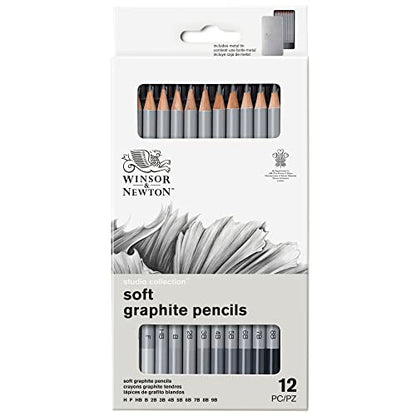 Winsor & Newton Studio Collection 아티스트 연필, 흑연 연필, 12개 세트 - style: 흑연 연필 12개
