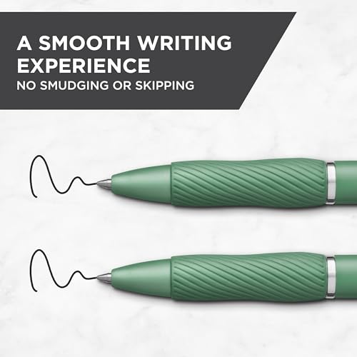 Sharpie S-Gel, Gel Pens, Medium Point (0.7mm), Forest Green Barrel, Black Ink, 12 Count - color: Forest Green
