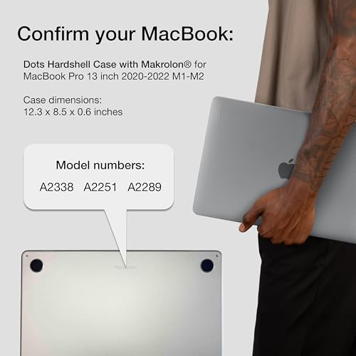 Incase Dots Hardshell with Makrolon® - MacBook Pro 13 inch Case - 2022, 2020, M2, M1 - MacBook Case, Laptop Cover, Protective Hard Shell, Scratch Resistant (Clear) - color: Clear