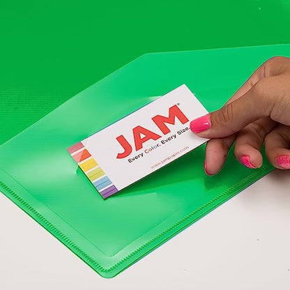 JAM PAPER Plastic 1 inch Binder - Green 3 Ring Binder - Sold Individually - color: Green, size: 1 inch