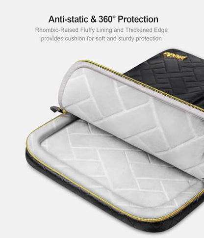 Lacdo 360° Protective Laptop Sleeve Case for 13 inch New MacBook Air M5 A3449 (2026), M4 A3240 2025, M3 A3113, M2 A2681, M1 A2337 A2179 A1932 | 13 inch MacBook Neo A18 Pro A3404 (2026), Elegant Black - color: Elegant black, size: New MacBook Air/Neo/Pro 1