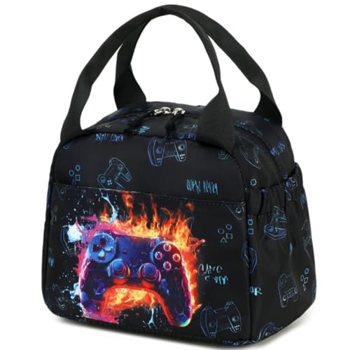 CAMTOP Boys Lunch Box Kids Insulated Lunch Bag Kids Cute Lunchbox for Boys Loncheras Para Niños - color: Gaming Controller