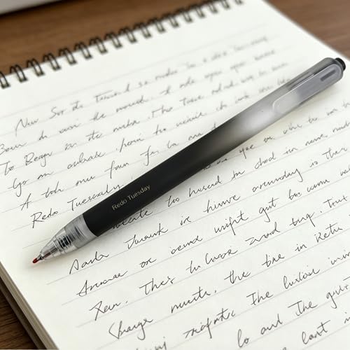 Fengtaiyuan Retractable Gel Pens, 0.5mm Bullet Point Fast Drying Black Ink, Frosted Gradient Triangular Ergonomic Barrel Writing Pens for School Exam Office Note Taking [Pack of 18] - color: BlackFRT01P18