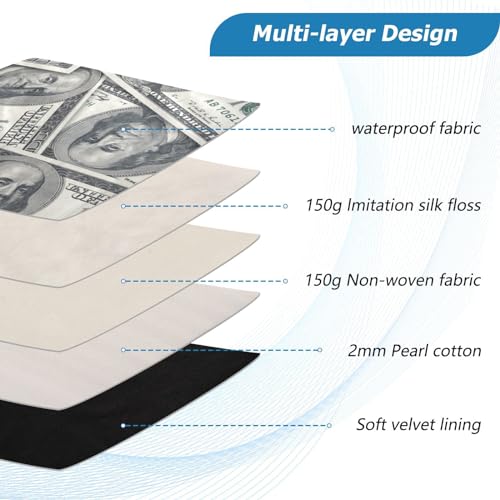 Cute Laptop Sleeve 13 inch Money Hundred Dollar Bill Laptop Bag 14 inch Waterproof Computer Bag for Women Laptop Accessories Computer Cover Bag for Tablet Men - color: Money Hundred Dollar Bill