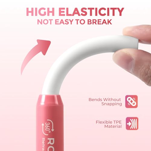 Nicpro 5+1 Pack Rotary Retractable Erasers, Soft TPE Twist Erasers with 4 Refill Eraser for Students, Clean Erasing Large Pencil Eraser for School Supplies, Office, Stationary - color: Pink