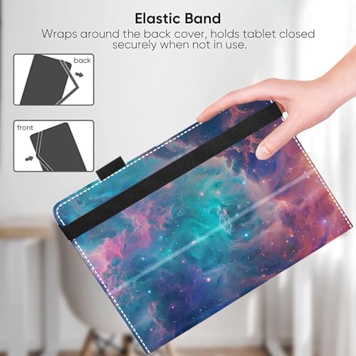 Universal 10 10.1 Inch Android Tablet Case,Slim Folding Stand Cover for All 9"-10.5" Touchscreen Tablet Case with Stylus Pen Holder,Starry Sky 06 - color: Starry Sky 06