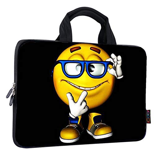 iColor 14 15 15.4 15.6 inch Laptop Handle Bag Case Pouch Holder Notebook Sleeve Neoprene Cover Soft Carring Travel Case for Chromebook 14 15 MacBook Cute Boy ICB-06 - color: Cute Boy