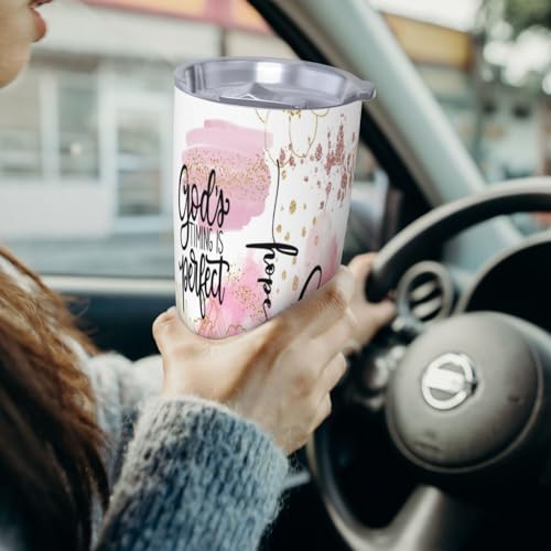 Christian Gifts for Women,Faith Affirmation Stainless Steel Coffee Tumbler Travel Mug Water Bottle for Mom Wife Jesus Religious Gift 20oz - style: Faith