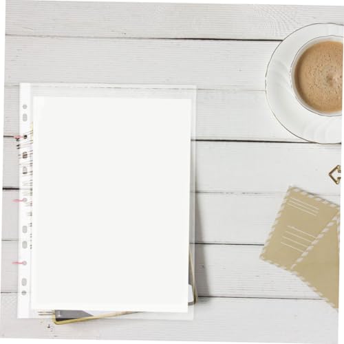 VILLCASE 100pcs Heavy Duty Clear Sheet Protectors Document Sleeves for Binders for Photos Recipes Certificates More Top Loading Design for Easy Access