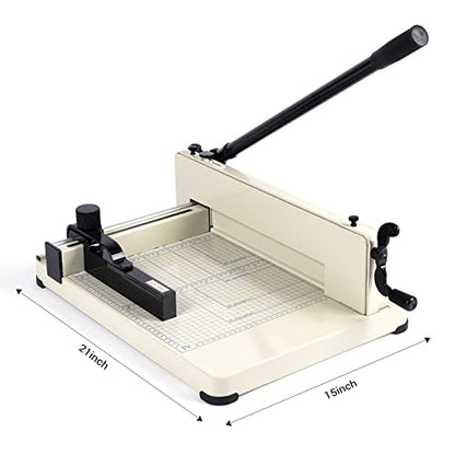 Heavy Duty Paper Cutter,12 inch Guillotine Paper Cutter,Guillotine Paper Cutters and Trimmers Cards Leather with Metal Base for Office Home School (White, a4) - color: White, size: a4