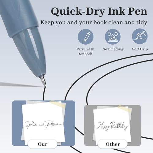 50 Pack Gel Pens Bulk, 0.5mm Fine Point Blue Barrel with Black Ink | Retractable, No Smear, No Bleed, Quick Dry Smooth Writing Click Pens for Studying, Journaling, Office and Everyday Use - color: Dusty Blue-50pieces