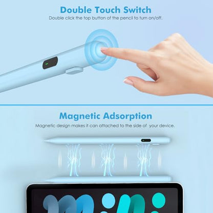 MoKo Universal Capacitive Stylus Pencil for Touch Screen, Blue - color: Blue