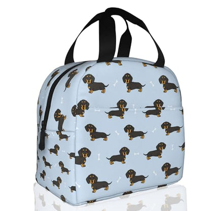 Dachshund Dog Lunch Box,Insulated Lunch Bag for Girls Boys,Reusable Lunch Box for Kids Adults School Student Work Picnic Travel - color: Dachshund Dog