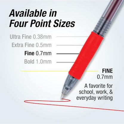 PILOT G2 Premium Refillable and Retractable Rolling Ball Gel Pens, Fine Point, Purple/Pink/Turquoise/Burgundy Inks, 4-Pack (31065) - color: Assorted Fashion
