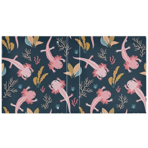 Axolotl 3-Ring Binder,1.5 Inch D-Ring Organizer Folder Clipboard Binder for Work Office School - color: Coloe3