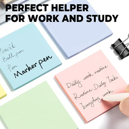 M&G 18 Pads Sticky Notes 3x3 Inch, Self Sticky Notes 9 Soft Pastel Colors, Easy to Stick Self-Stick Note Pads, Office and School Supplies for Home, Desk, and Notebook Use, 50 Sheets/Pad - style: Pastel 9 Colors（900 Sheets）