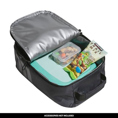 adidas Kids Santiago Lunch Bag for Girls & Boys – Insulated Cooler Lunchbox, 8L - color: 4.0/Woodland Essential Camo Grey Six/ Black/ Better Scarlett