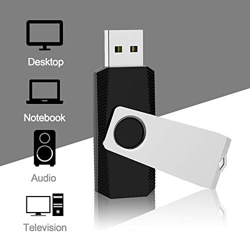 KEXIN 128GB Flash Drive 5 Pack USB 2.0 Thumb Drive USB Drive Memory Stick, Black - size: 128 GB USB 2.0, style: 5 Pack