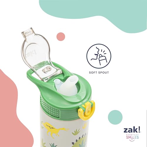 Zak Designs Sanrio Hello Kitty Sage 19oz Leak-Proof Straw Kids Water Bottle | BPA Free, Insulated Stainless Steel, Cupholder Friendly, Dishwasher Safe, Lid Lock, Handle, For School, Home, Travel - color: Hello Kitty (Sage)