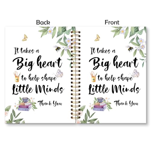 Teacher Appreciation Gifts Spiral Notebook Journal, End of Year Teacher Graduation Gifts for Teachers Journal for Notes Planning, Maestra for Notes Taking, 5.5 X 8.3 Inch - color: Thank you02