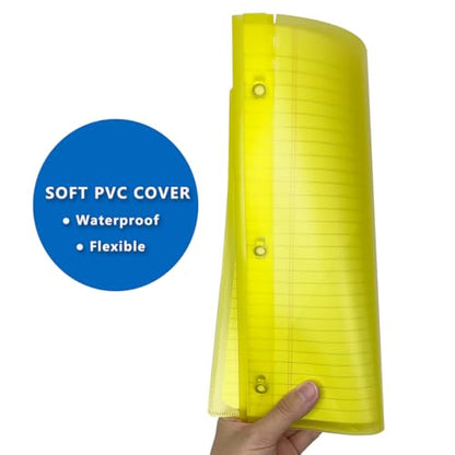 3 Ring Weatherproof Binder Notebook Kit with Waterproof Cover and 300 Pages All-Weather Loose Leaf Paper 8.5"x11" for Outdoor Tactical Field Camping Note (Green)