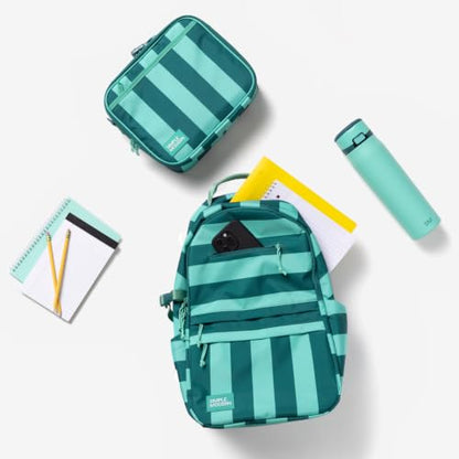 Simple Modern Hadley Lunch Box with Shoulder Strap | Kids & Adults | Insulated Bag with Pockets for Women, Men, Girls, Boys - color: Multi-color: Ice Granite