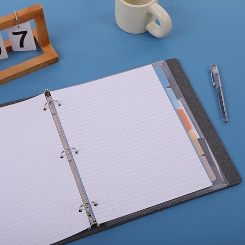 SKYDUE Clipboard Binder with Dividers,1 Inch 3 Ring Binder with Clipboard on Front for Organizer, Clipboard Folder with Pocket, Labels Office Supplies Gray - color: Gray