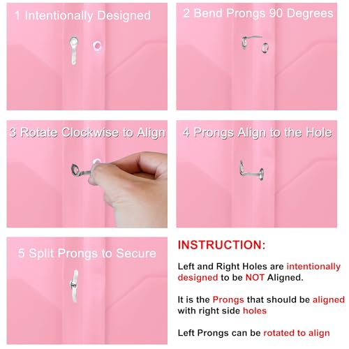 Youngever 6 Pack Heavy Duty Plastic Two Pocket Folders with 3 Prongs, Metal Prongs Fastener, Heavy Duty Plastic 2 Pocket Folder (Pink) - color: Pink