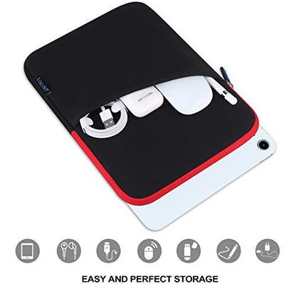 Lacdo Tablet Sleeve Case for 11 inch iPad A16 / 11 inch iPad Air M4 M3 M2 / 11" iPad Pro M5 M4 / 10.9" iPad /10.2" iPad / 10.9" ipad Air / 11 Inch Samsung Galaxy Tab A9+ Bag, Fit Magic Keyboard, Red - color: Red, size: 9-11 Inch
