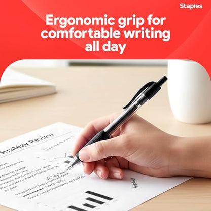 Staples ProGel Retractable Gel Pen, Fine Point, 0.7mm, Black Ink, 36/Pack (ST62097) - color: black, size: 36 Pack, style: Fine Point
