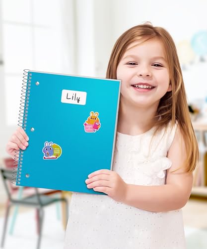 Dunwell 1 Subject Spiral Notebook, Blue Plastic Cover, 100 Sheets (200 Pages) 8x10.5 Paper, Wide Ruled Composition Notebooks with Poly Pocket Dividers, 3-Hole Punch Perforated Pages - color: Blue