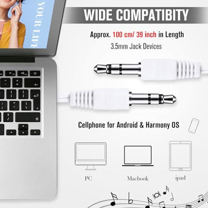 Kanayu 100 Pack Earbuds Bulk Earphones for School Classroom, Student Wired Earbuds Headphones Without Mic, Earphones Bulk for Adults School Library Laptop, Individually Bagged(Black White) - color: Black White