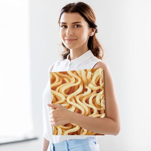 Ramen Noodle 3-Ring Binder,1.5 Inch D-Ring Organizer Folder Clipboard Binder for Work Office School - color: Coloe2