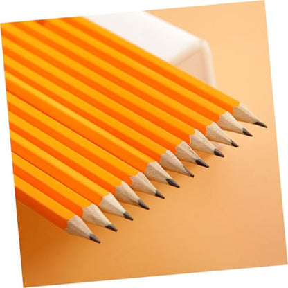 100pcs Wooden Hb Pencils with White Eraser Tips, Extended Writing Pencils Bulk Set for Students and Teens, Classroom and Office Supplies