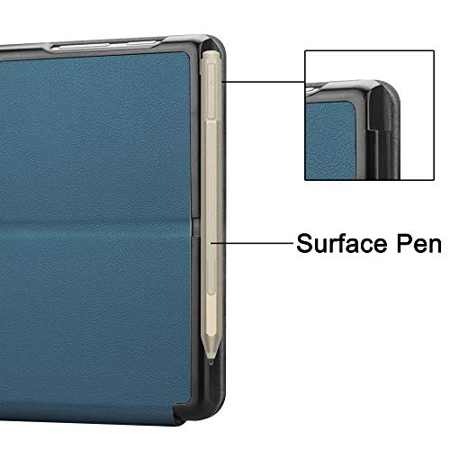 Gylint Case for Surface Go 4 2023 /Go 3 2021 /Go 2 2020 /Surface Go 2018, Slim Fit Leather Smart Case Cover with Pencel Holder for Microsoft Surface Go Blackish Green - color: Blackish green