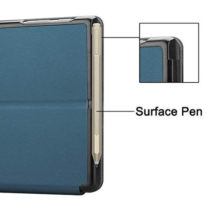 Gylint Case for Surface Go 4 2023 /Go 3 2021 /Go 2 2020 /Surface Go 2018, Slim Fit Leather Smart Case Cover with Pencel Holder for Microsoft Surface Go Blackish Green - color: Blackish green