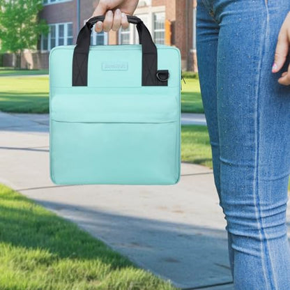3 Ring Zipper Binder, Durable School Zip Binder, 2" 500 Sheets | Sturdy organizer with strap & pockets fits laptops. Internal pouch keeps daily tech gear easy to carry. - color: Blue