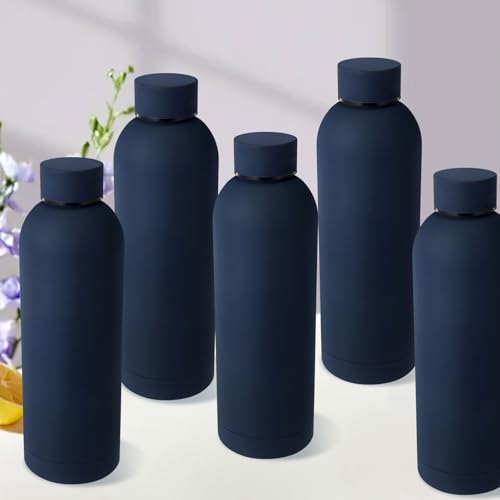 Bokon 10 Pcs Stainless Steel Water Bottle Bulk Teacher Employee Appreciation Gifts School Double Layer Vacuum 17 oz Small Mouth Sport Insulated Metal Reusable Flask Leakproof Lid - color: null