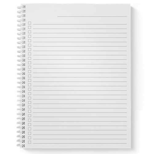 Gotcha Covered Notebooks Softcover No Adulting 8.5" x 11" Funny Spiral Notebook/Journal, 120 Checklist Pages, Durable Gloss Laminated Cover, White Wire-o Spiral. Made in the USA - color: No Adulting