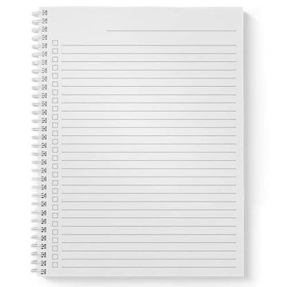 Gotcha Covered Notebooks Softcover No Adulting 8.5" x 11" Funny Spiral Notebook/Journal, 120 Checklist Pages, Durable Gloss Laminated Cover, White Wire-o Spiral. Made in the USA - color: No Adulting