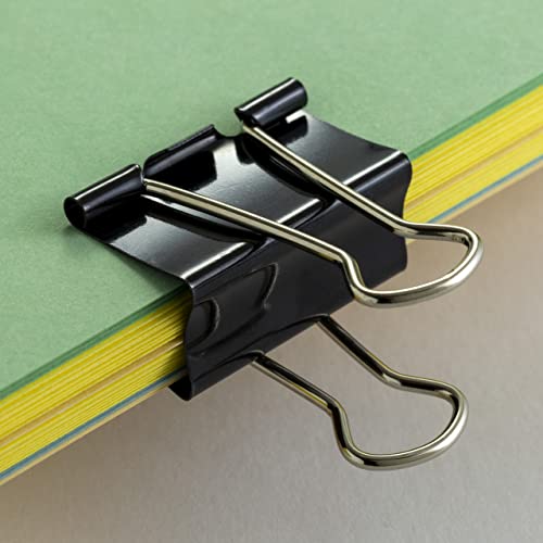 Officemate Medium Binder Clips, Black, 12 Count (Pack of 120) - color: Black, size: Medium (Pack of 10)