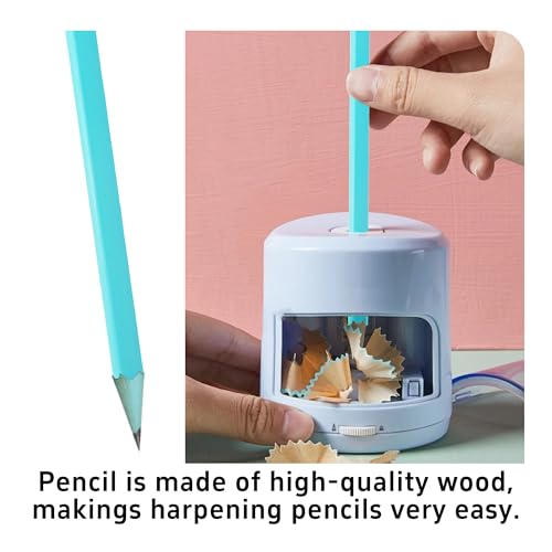 24Pcs HB Graphite Triangular Grip Wood Pencils with Eraser for School, Drawing and Sketching, and Office Use(Blue) - color: Blue