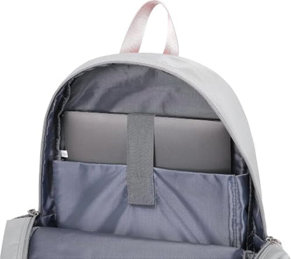Acmebon Girl Roomy Fashion Laptop Backpack Set Casual Daypack Set for Women Grey - color: Grey